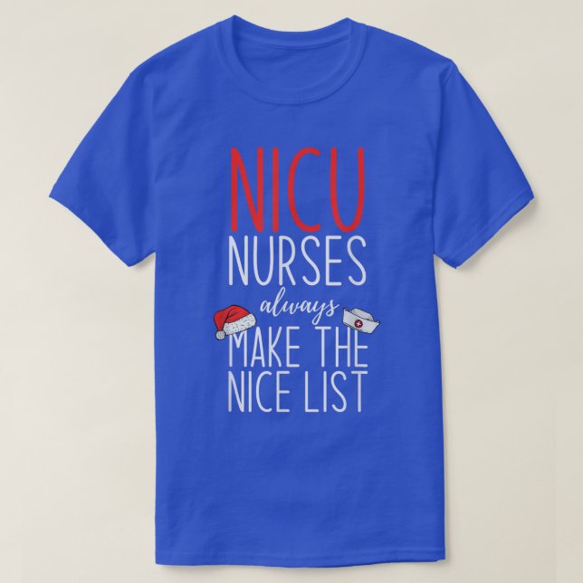 Camiseta Citas de enfermeras de NICU Navidades divertidos (Diseño del anverso)