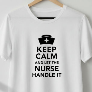 Camiseta Citas de Enfermeras Divertidas Mantén la Calma Reg