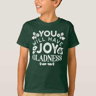 Camiseta Citas de fe y felicidad: alegría y gozo