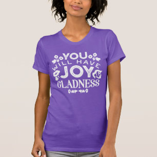 Camiseta Citas de fe y felicidad: alegría y regocijo