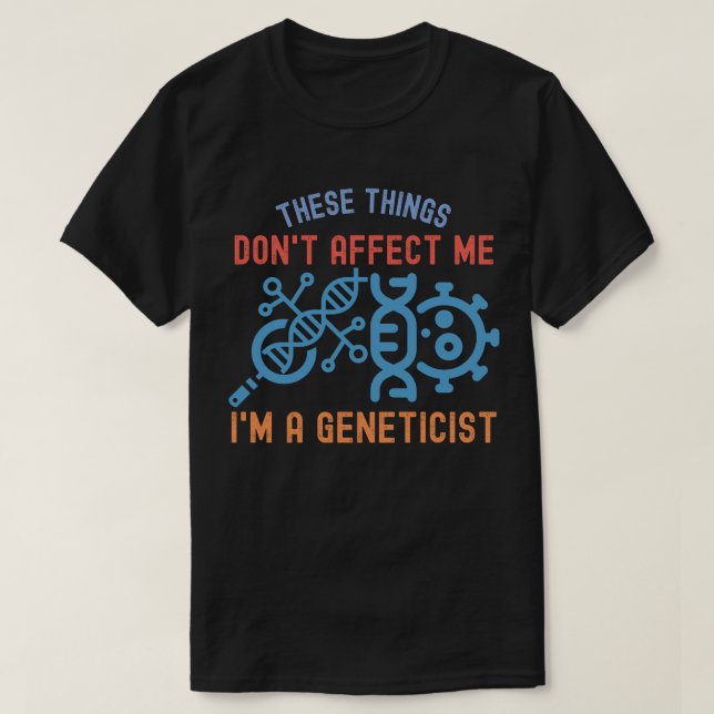Camiseta Citas de Genética, Especialización en Genética (Diseño del anverso)