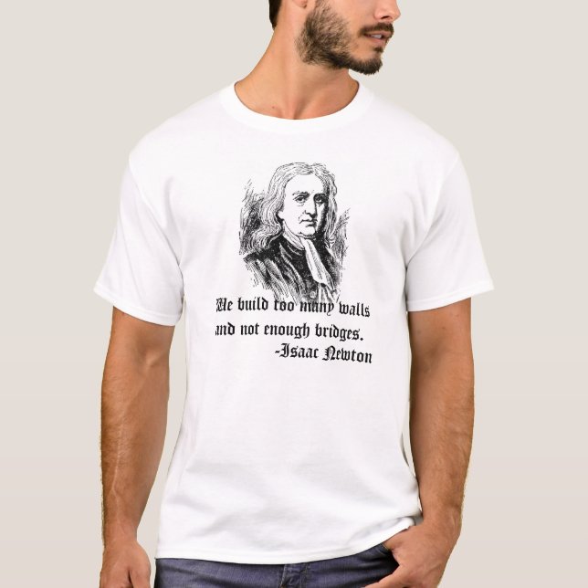 Camiseta Citas de Isaac Newton (Anverso)