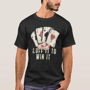 Camiseta Citas de juego de cartas de canto flotante y conti