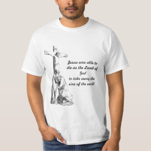 Camiseta Citas de la crucifixión cruzada de la biblia de Je