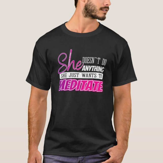 Camiseta citas de meditación divertidas Regalo de yoga para (Anverso)