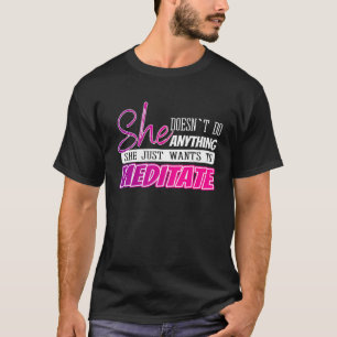 Camiseta citas de meditación divertidas Regalo de yoga para