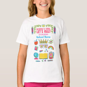 Camiseta Citas de motivación de "La escuela es genial, vamo