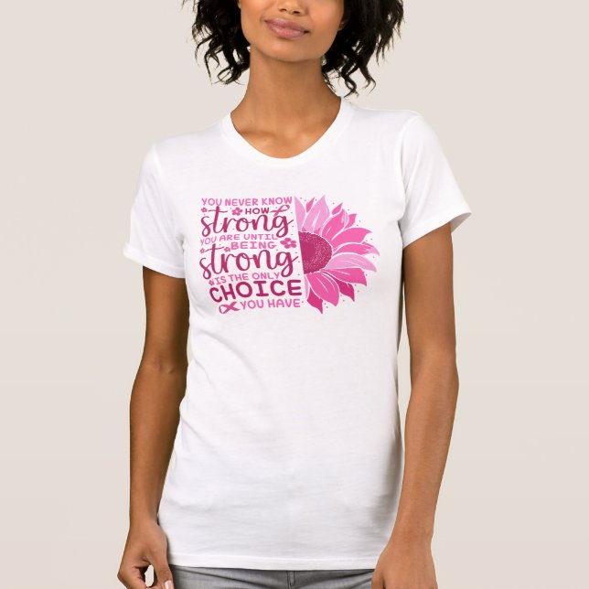 Camiseta Citas de motivación para el cáncer de mama (Anverso)