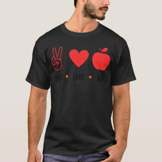Camiseta citas de paz Amor Comer Diseño familia