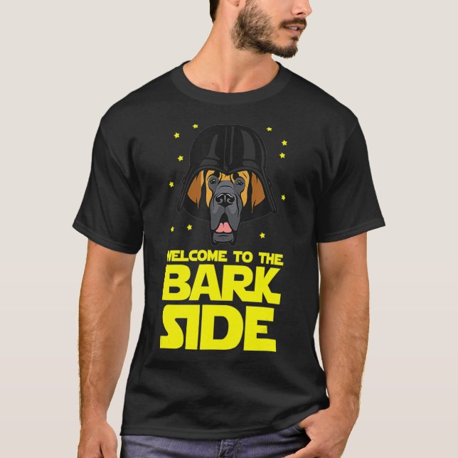 Camiseta Citas de perros de cuello de perro de la gran dane (Anverso)