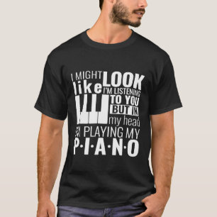 Camiseta Citas De Piano En Mi Cabeza Im Jugando Mi Piano