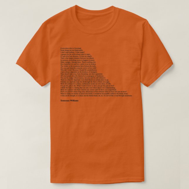 Camiseta Citas de Tennessee Williams (Diseño del anverso)