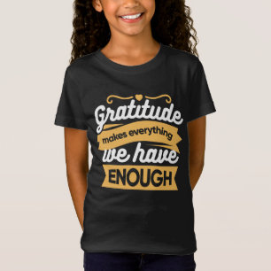 Camiseta Citas de tipografía de gratitud inspiradora