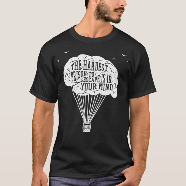 Camiseta Citas de viaje La prisión más difícil de escapar e (Anverso)