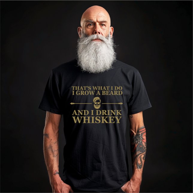 Camiseta Citas de Whiskey con graciosos dichos barbudos (Subido por el creador)