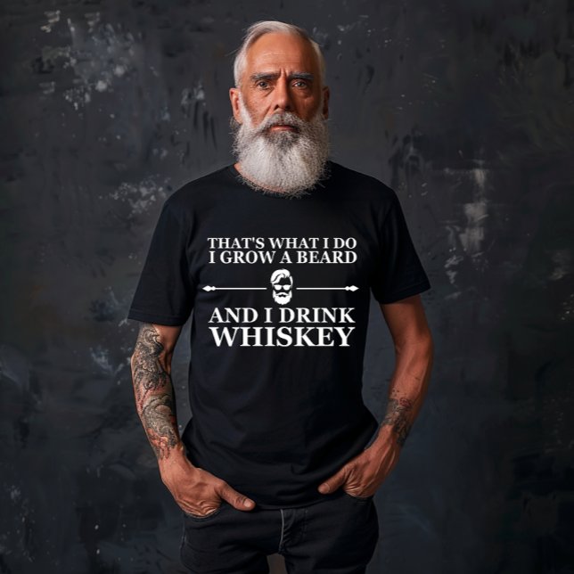 Camiseta Citas de Whiskey con graciosos dichos barbudos (Subido por el creador)