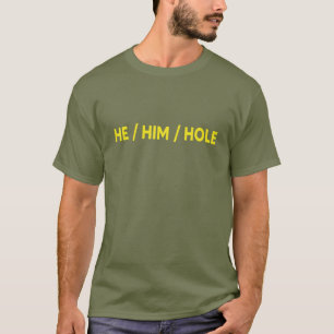 Camiseta Citas divertidas de ideas, él mismo diseño de hoyo