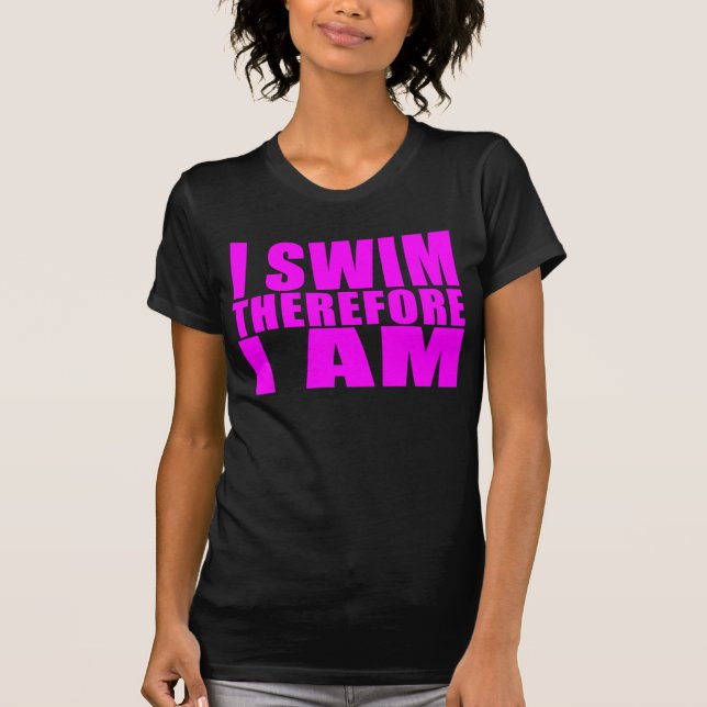 Camiseta Citas divertidas de los nadadores del chica: Me (Anverso)