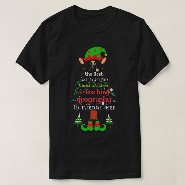 Camiseta Citas divertidas de Navidades para profesor de geo (Diseño del anverso)