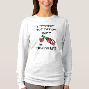 Camiseta Citas Divertidas de Vino Humor sobre Alcohol