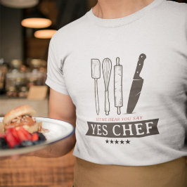 Camiseta Citas divertidas del chef | Texto Personalizado