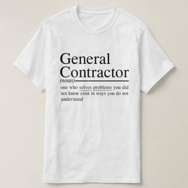 Camiseta citas divertidas para General Contractor (Diseño del anverso)
