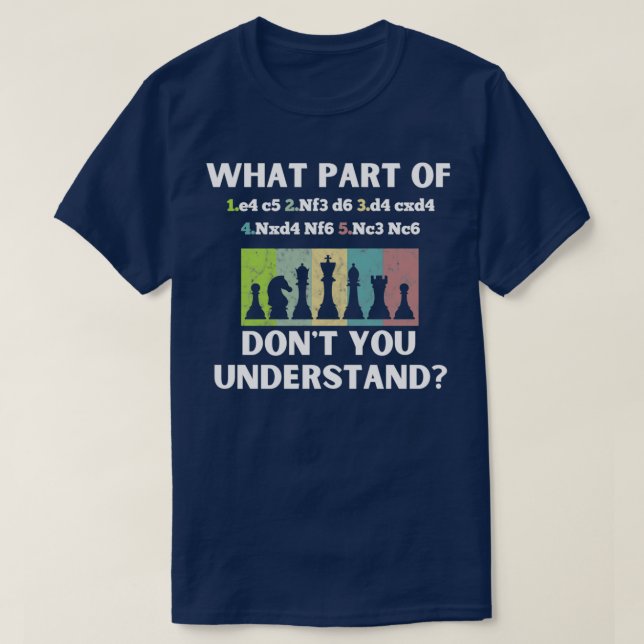 Camiseta Citas divertidas para la defensa siciliana para el (Diseño del anverso)