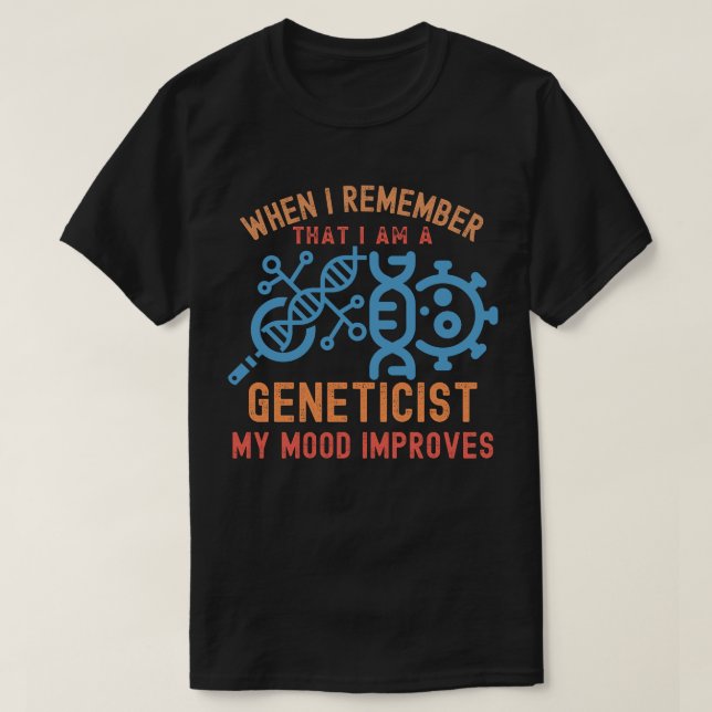 Camiseta Citas genéticas, genética mayor (Diseño del anverso)