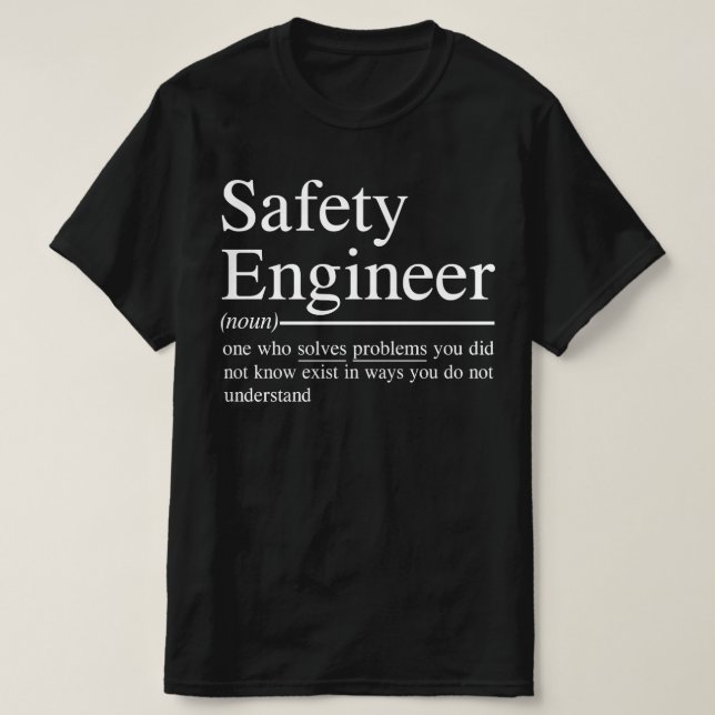 Camiseta citas graciosas para Ingeniero de Seguridad (Diseño del anverso)