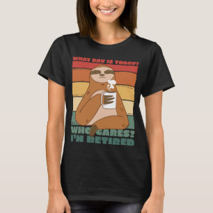 Camiseta Citas Graciosas Retiradas Citas Sloth Café