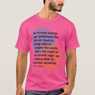 Camiseta citas grandeza Mahatma Gandhi chica