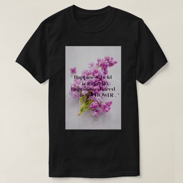 Camiseta Citas Inspiradoras florales (Diseño del anverso)