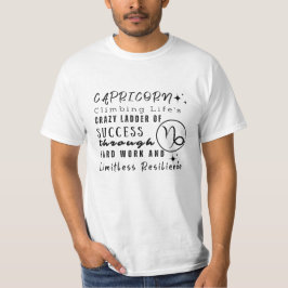 Camiseta Citas Motivacionales de Capricornio Rótulo Zodiaco