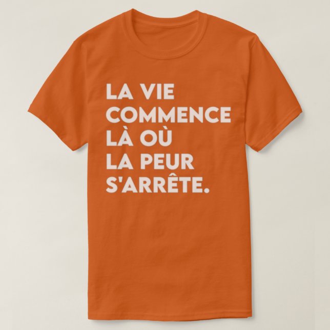 Camiseta Citas motivacionales inspiradoras en francés (Diseño del anverso)
