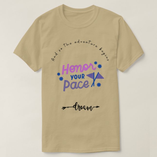 Camiseta Citas motivacionales y así comienza la aventura (Diseño del anverso)