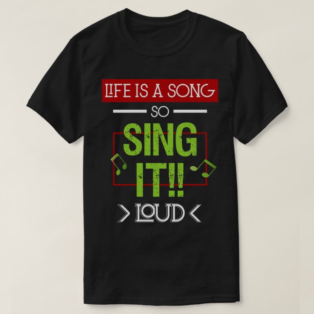 Camiseta Citas musicales inspiradoras de por vida 1 (Diseño del anverso)