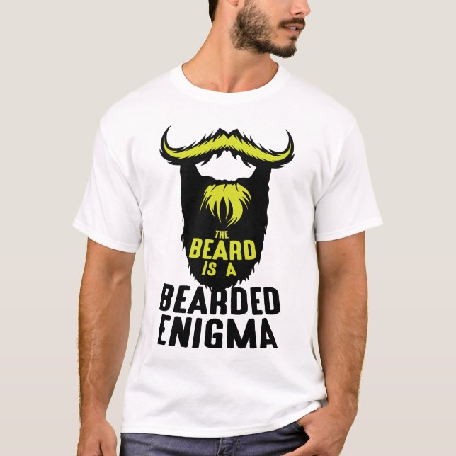 Camiseta citation barbe beard enigma bearded humour bureau  (Anverso)