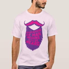 Camiseta citation_barbe_education_man_begins_beard_humour_d