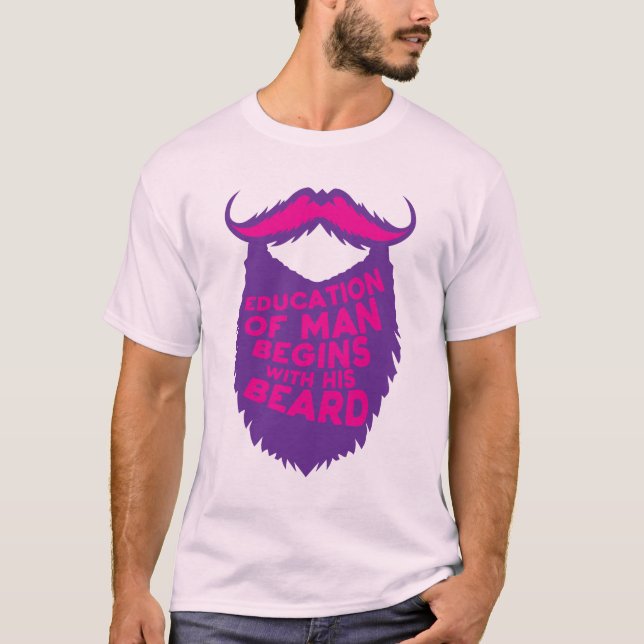 Camiseta citation_barbe_education_man_begins_beard_humour_d (Anverso)