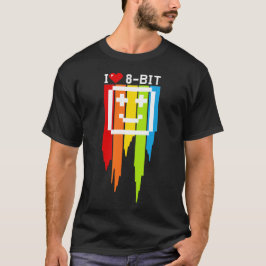 Camiseta citation i love 8 bit informatique retro game ordi