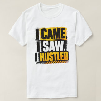 Camiseta Cité, vi, trabajé cita de grunge amarillo