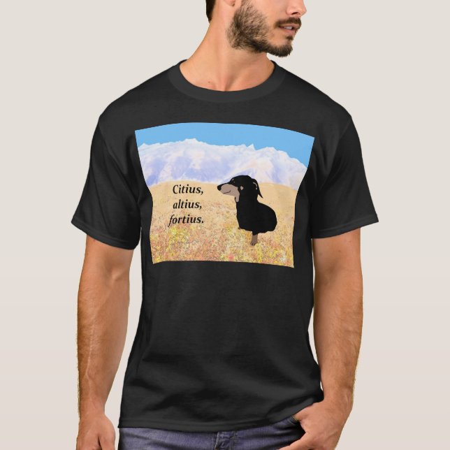 Camiseta Citius, Altius, Fortius. (Anverso)