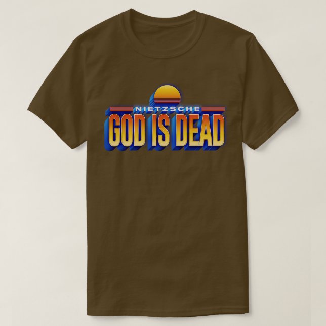 Camiseta Cito Nietzsche al estilo retro de Dios muerto (Diseño del anverso)