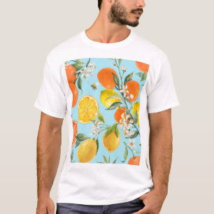 Camiseta Cítricos acuarela Frutas: Dibujado a mano