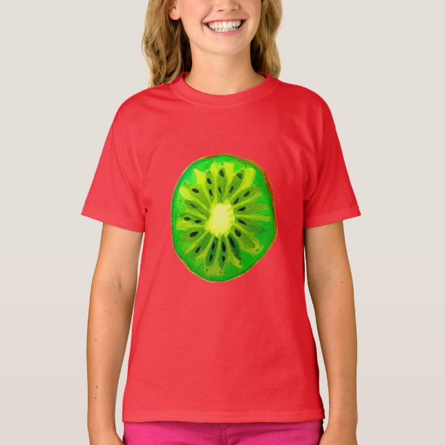 Camiseta Cítricos de arte pop lima fruta acuática original (Anverso)
