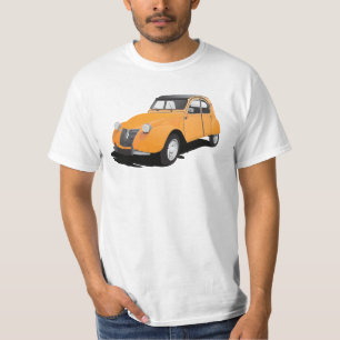 Camiseta Citroën 2CV (chevaux) del deux, naranja