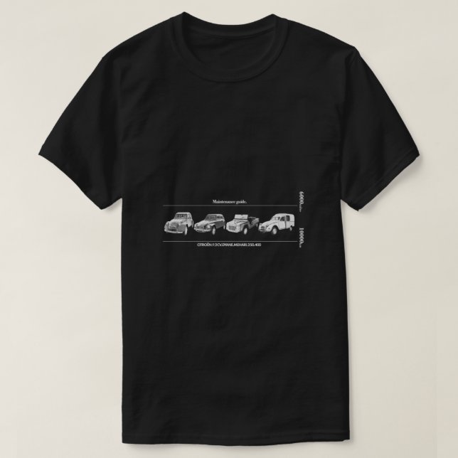 CAMISETA CITROEN 2CV  DYANE  MEHARI (Diseño del anverso)