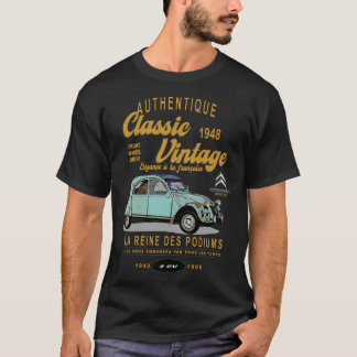 Camiseta citroen 2cv la reina de los podios vinta clásica