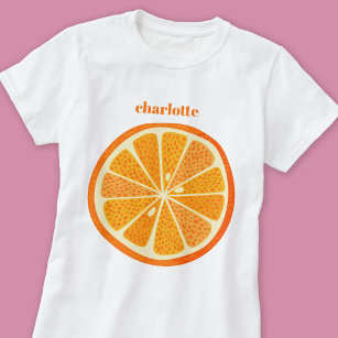 Camiseta Citrus Naranja Diversión personalizada