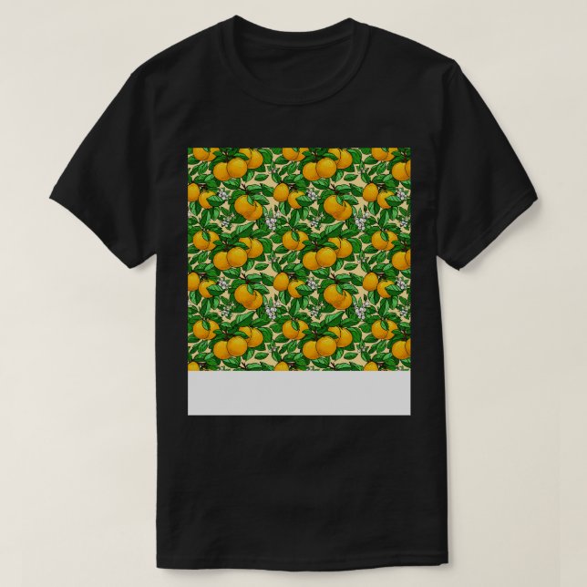 Camiseta Citrus Seamless Pattern Lime Naranja Mandarin (Diseño del anverso)